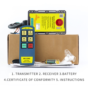 Control remoto inalámbrico de radio grúa polipasto eléctrico elevador trasero de <span class=keywords><strong>24</strong></span> voltios 4 botones de 2, 1, 2, 2, 2 - Product Image 2
