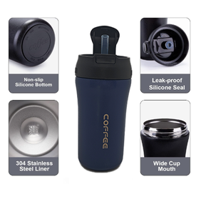 Vaso de Acero Inoxidable de Doble Pared con Diseño Personalizado, Colorido, 380 ml, Termo <span class=keywords><strong>para</strong></span> Café, Gimnasio, Tazas - Product Image 5
