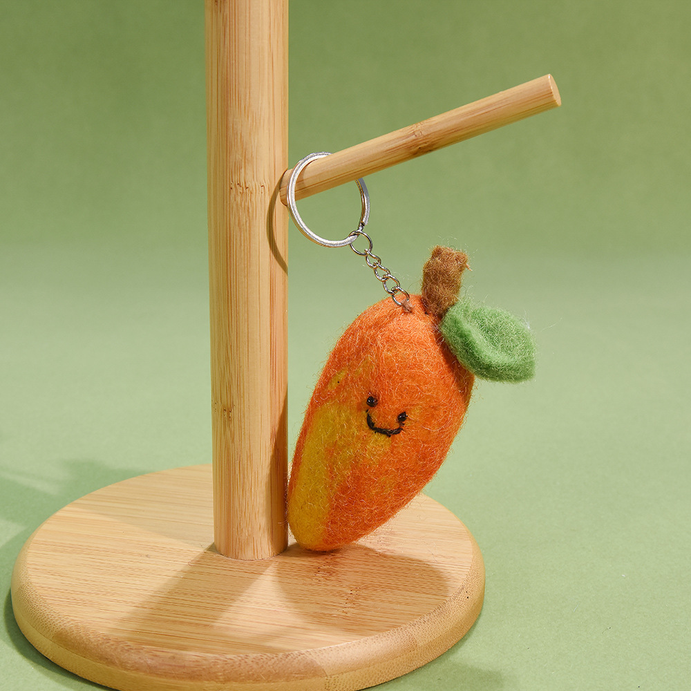 Serie frutta e verdura - mango - 10 cm - feltro di lana [pendente]