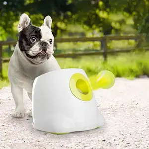 Vente chaude Interactive Chien Jouets Pour Animaux De Compagnie Balles Lanceur Lanceur De Balle Pour Animaux De Compagnie Lanceur Avec Distributeur De Friandises-3 Balles De Tennis