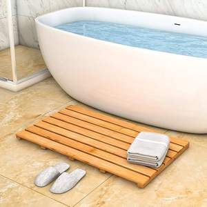 Tapis de Sol de Salle de Bain en Bambou de Luxe, Antidérapant, Imperméable et Antidérapant - Product Image 3