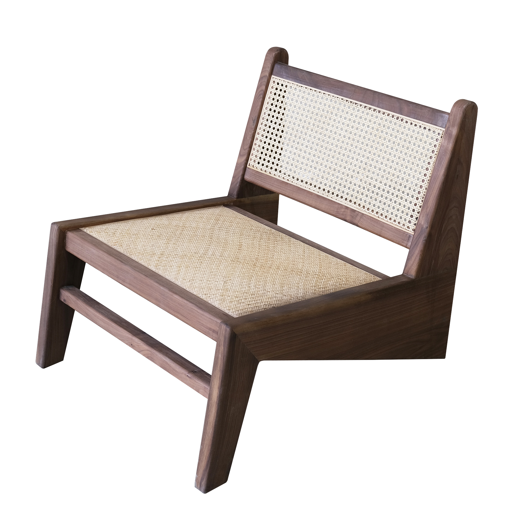 Fauteuil inclinable - Vigne naturelle véritable - Structure et base en noyer noir