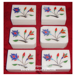 Boîtes en marbre incrusté pour la décoration et les cadeaux - Product Image 1