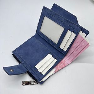 Matte PU Leather Multi <b>Card</b> Slot Snap Button Korean Fashion Short Zipper Coin Purse Ladies <b>Card</b> <b>Holder</b> Women <b>Wallet</b> Wholesale - Product Image 5