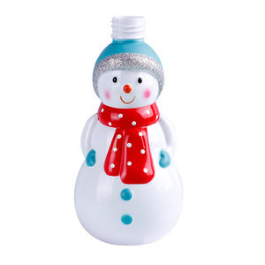 Bouteilles cosmétiques en plastique personnalisables en forme de bonhomme de neige de Noël, format voyage, pour shampoing et gel douche, unisexe - Product Image 4