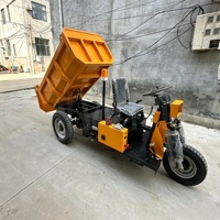 Mini-dumper électrique à trois roues ZY-155, camion benne hydraulique à essieu arrière à insertion directe renforcé pour le transport en tunnel étroit et dans les mines