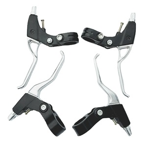 Palancas de freno de bicicleta, cuerpo de aluminio forjado de 2 dedos, totalmente de aleación de aluminio, con orificios, accesorios para bicicleta de montaña - Product Image 2