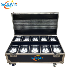 Sailwin 10 Trong 1 Sạc Chuyến Bay Trường Hợp Cho 6X18W 6in1 RGBAW UV APP <span class=keywords><strong>Mobile</strong></span> Battery Powered LED Stage Par Ánh Sáng <span class=keywords><strong>DJ</strong></span> Chiếu Sáng - Product Image 3