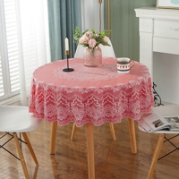 Nappe Ronde Imperméable et Anti-Taches à Motif Floral Doré Style Nordique, Vente Directe Usine, Durable pour la Maison