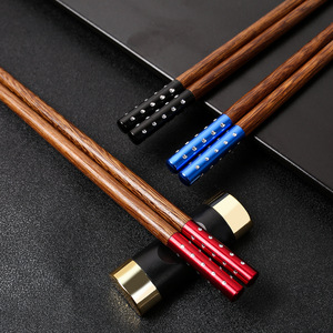 Palillos de madera con diseño de ala de pollo, vajilla de madera maciza para el hogar, palillos de servir estilo cielo estrellado, estilo chino moderno - Product Image 3
