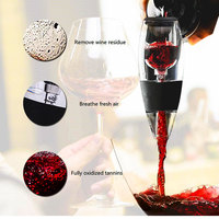 Aireador de Vino Tinto con Filtro Metálico y Vertedor de Cristal Mágico, Personalizable con Logotipo, para Decantadores de Whisky y Vino, Hecho de Vidrio