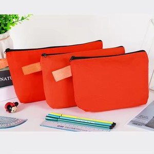 Borse da viaggio per il trucco <span class=keywords><strong>o</strong></span> il Kit per il trucco di tela per ragazze borse cosmetiche in cotone bianco di colore puro - Product Image 3