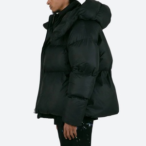 Veste d'hiver matelassée pour homme, coupe oversize, coupe courte, coupe-vent, chaude, personnalisable, avec impression de logo, zippée - Product Image 3