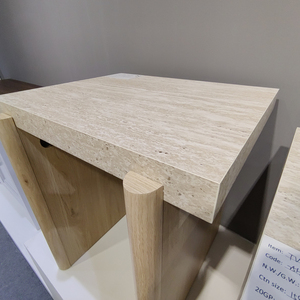 Marble Wooden Top Side <strong>Table</strong>, <strong>Small</strong> End <strong>Table</strong> with Solid Wood Leg, Bedside <strong>Tables</strong> for Living Room Bedroom - Product Image 5