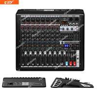 Consola Mezcladora de Audio Serie S de 4/6/8/10/14 Canales con Bluetooth, Doble DSP de 99 Efectos/ECQ de 7 Bandas/ECQ de Agudos, Medios y Graves en Cada Canal/Fader de 60 mm/MP3