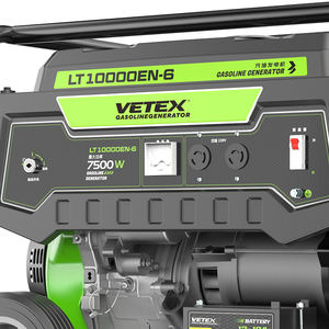 גנרטור בנזין VETEX איכותי 7.5 קילוואט/8 קילוואט עם התנעה אוטומטית, מנוע 4 פעימות, חד פאזי/תלת פאזי, הספק שווה - Product Image 4