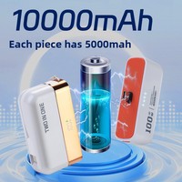 Batterie externe détachable 10000mAh avec câble intégré, charge rapide 22.5W, chargeur portable ultra-plat