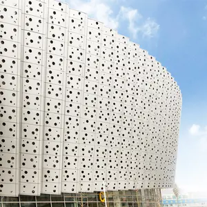 Innen gebäude Fassaden dekoration 3mm Massiv aluminium Lochblech Fassaden verkleidung