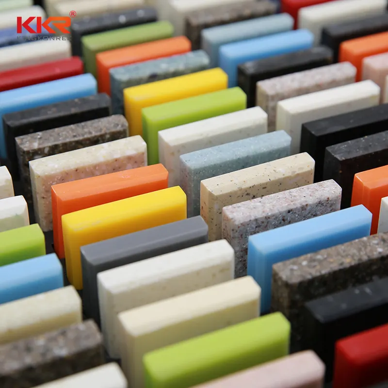 KKR 뜨거운 판매 품질 인공 돌 6-30mm 두께 아크릴 단단한 표면 슬래브 대리석 시트 주방 조리대