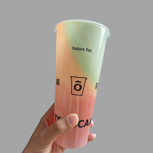 Vasos Desechables de Plástico para Té de Burbujas, Leche de Frutas, Vasos de Plástico PP para Boba, 12, 16, 20, 22, <span class=keywords><strong>24</strong></span> oz, Vaso de Plástico con Tapa - Product Image 2