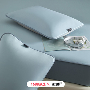 Hongchang Ice <b>Silk</b> Fitted <b>Sheet</b> Set 1.2m 1.5m 1.8m Cooling Summer Mat Japanese Style Solid Color Bedding - Product Image 4