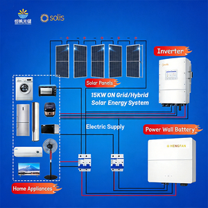 Kit Completo de Panel <span class=keywords><strong>Solar</strong></span> Solis 5KW 8KW 10KW 15KW 16kwh/Día, Sistemas de Batería para el Hogar, Batería <span class=keywords><strong>Solar</strong></span> Lifepo4, Sistema de Energía <span class=keywords><strong>Solar</strong></span> - Product Image 1