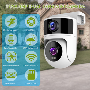 Caméra de surveillance Wi-Fi magnétique 4K avec contrô<span class=keywords><strong>le</strong></span> via l'application Tuya, vision nocturne IR et microphone SD - Product Image 2