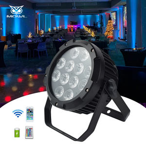 Waterdichte draadloze DMX buiten 12*18W RGBWA UV 6in1 IP65 <span class=keywords><strong>LED</strong></span> Par-lamp batterijvoeding Uplight 12x18W batterij <span class=keywords><strong>LED</strong></span> Par-lamp - Product Image 1