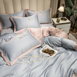 Oeko-tex chứng nhận Lyocell 600tc chống vi khuẩn bedding Set tùy chỉnh màu sắc logo sang trọng làm mát Nữ Hoàng/Vua kích thước cho phòng ngủ sử dụng - Product Image 3