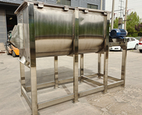 Mélangeur horizontal de ruban d'acier inoxydable agitateur de capacité de 1000KG pour mélanger la nourriture en caoutchouc en plastique liquide de poudre nouveau