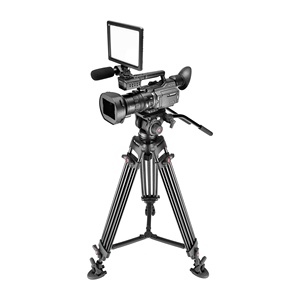 Trépied de diffusion robuste avec tête fluide pour caméscope Canon Nikon <span class=keywords><strong>Sony</strong></span> DSLR - Product Image 1