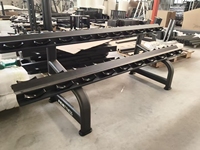 Support de Rangement Commercial Robuste pour Haltères SK à 2 Niveaux, en Acier de 3 mm, pour Bancs de Musculation et Stations de Rangement de Gym