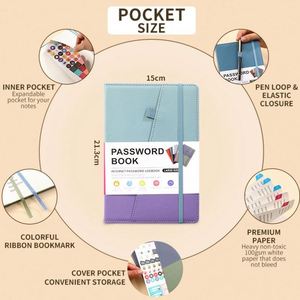 Carnet de notes personnalisé en gros avec onglets alphabétiques, organiseur d'adresses Internet, petit classeur de mots de passe - Product Image 2