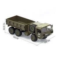 FY004A 1/16 2.4G 6WD télécommande proportionnelle RC jouets camion armée militaire brossé voiture RTR en option 0.3mp Wifi FPV caméra