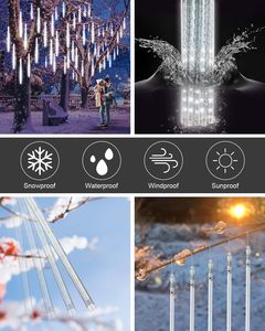 Lumières solaires extérieures <span class=keywords><strong>de</strong></span> tube <span class=keywords><strong>de</strong></span> douche <span class=keywords><strong>de</strong></span> météore pour la décoration <span class=keywords><strong>de</strong></span> fête <span class=keywords><strong>de</strong></span> Noël et <span class=keywords><strong>de</strong></span> jardin - Product Image 4
