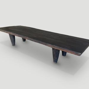 ชุดโต๊ะรับแขกไม้เนื้อแข็งสุดหรู สีดำ รูปทรงสี่เหลี่ยม - Product Image 5