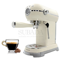 Machine à café expresso de conception nouvelle, semi-automatique, professionnelle, réservoir d'eau de 1 L, préparation de cappuccino, latte, café, faible MOQ