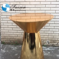 Table à gâteau en métal doré, décoration Unique pour événement de mariage, présentoir à pâtisserie