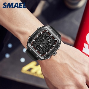 Montre sport chronographe analogique-numérique SMAEL 8116, nouvelle conception avec boîtier carré lumineux, étanche - Product Image 6