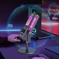 Micrófono de Condensador USB-C Profesional para Escritorio, Cableado, Cardioide, con Cancelación de Ruido, Iluminación RGB, para Juegos y Transmisiones en Vivo, 384KHz 24bit