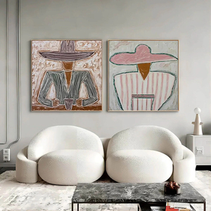 Portrait Set of Wall Art Modern Still Life Painting Hand Painted Oil Painting Decorative Home Decor Gift for Housewarming - Product Image 3