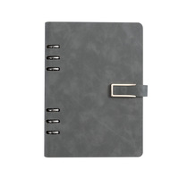 Libreta de Cuero A5 con Cubierta de PP Reutilizable, Tapa Dura, Hojas Sueltas, Color Personalizado, Alta Calidad, Grabado en Relieve, Multifuncional, Promocional