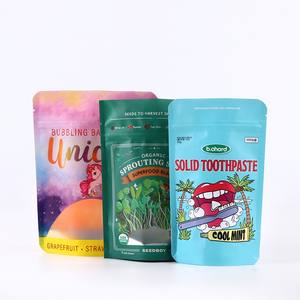 Sachet plastique pour bananes lyophilisées, sachet autoportant scellé, fermeture éclair latérale en aluminium pour sachet alimentaire/bonbons, faible MOQ - Product Image 1