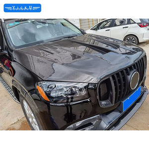 Kit de Carrocería de Fibra de Carbono Estilo YICKU B 2020+ para <span class=keywords><strong>Mercedes</strong></span>-Benz <span class=keywords><strong>GLS</strong></span> X167, Labio Delantero, Difusor, Alerón, Mejora del Capó - Product Image 2
