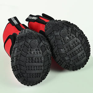 Vente en gros de 4 protège-pattes imperméables pour chiots, chaussures pour chiens de taille moyenne à grande, chaussons de randonnée antidérapants et respirants pour chiens - Product Image 5