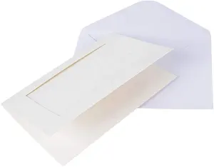 Kartu catatan sisipan foto warna putih bingkai gambar kertas Folder foto kardus untuk 4 "* 6" kartu dengan amplop