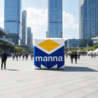 Ballon publicitaire géant de décoration commerciale de taille personnalisée, cube de Rubik gonflable pour événement en plein air