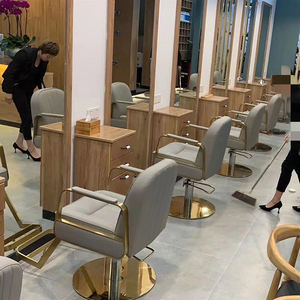 Chaises de barbier noires rentables chaise de coupe de cheveux contrô<span class=keywords><strong>le</strong></span> d'usine - Product Image 1