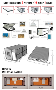 <span class=keywords><strong>Casa</strong></span> Cammi <span class=keywords><strong>en</strong></span> Venta: Edificio de Oficinas Móvil de Alta Resistencia <span class=keywords><strong>en</strong></span> Contenedor, Casas Contenedor Modernas y Económicas Tipo Granja/Apartamento - Product Image 2