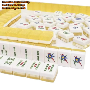 Tuiles de Mahjong en Acrylique Jaune Personnalisables (Couleur et Taille) – Tuiles de Mahjong Vides en Acrylique Moderne pour le Divertissement - Product Image 1